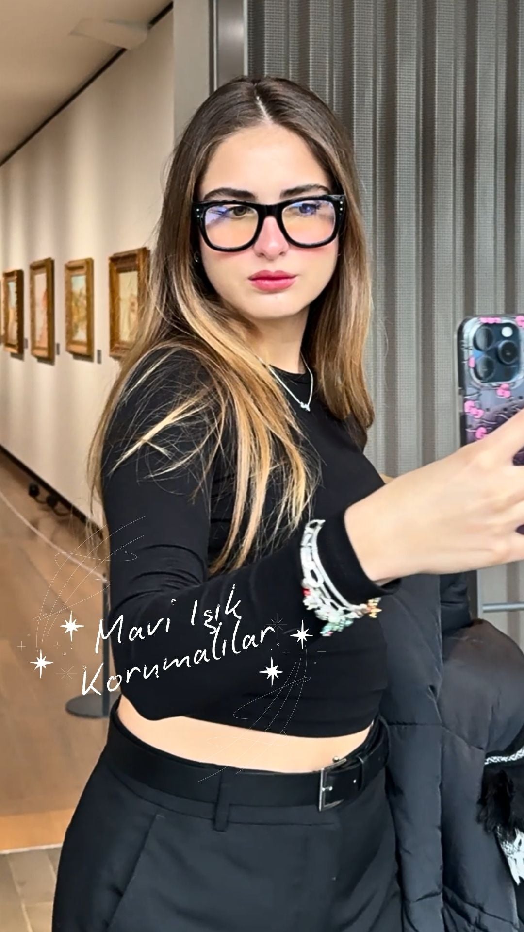 Doc Siyah Unisex Mavi Işık Filtreli Gözlük